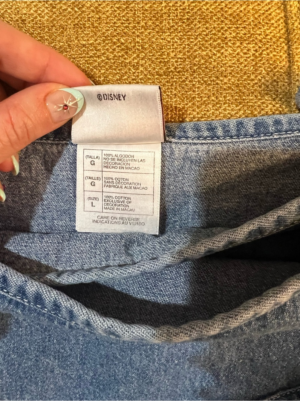 Disney Lady and the Tramp Embroidered Denim Wrap Skirt - Picture 6 of 7